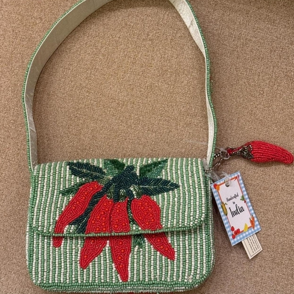 Handmade Beaded Pepper Handbag
